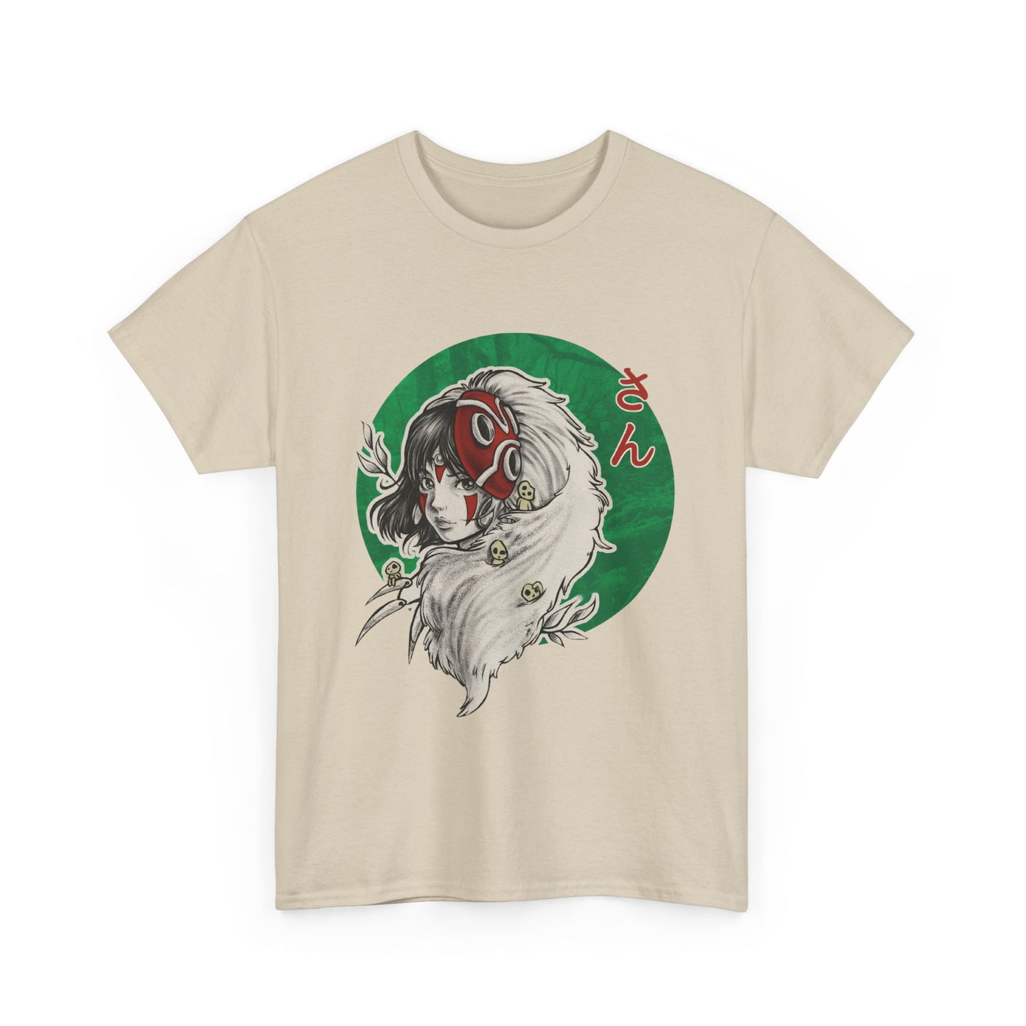 Princess Mononoke Green T-Shirt | Studio Ghibli Anime Cotton Tee