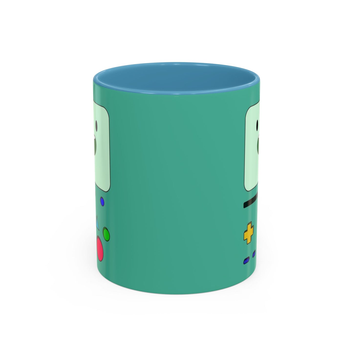 BMO Adventure Time Accent Handle Mug – Colorful Beemo Cup – 11oz & 15oz Ceramic Gift for Cartoon Fans