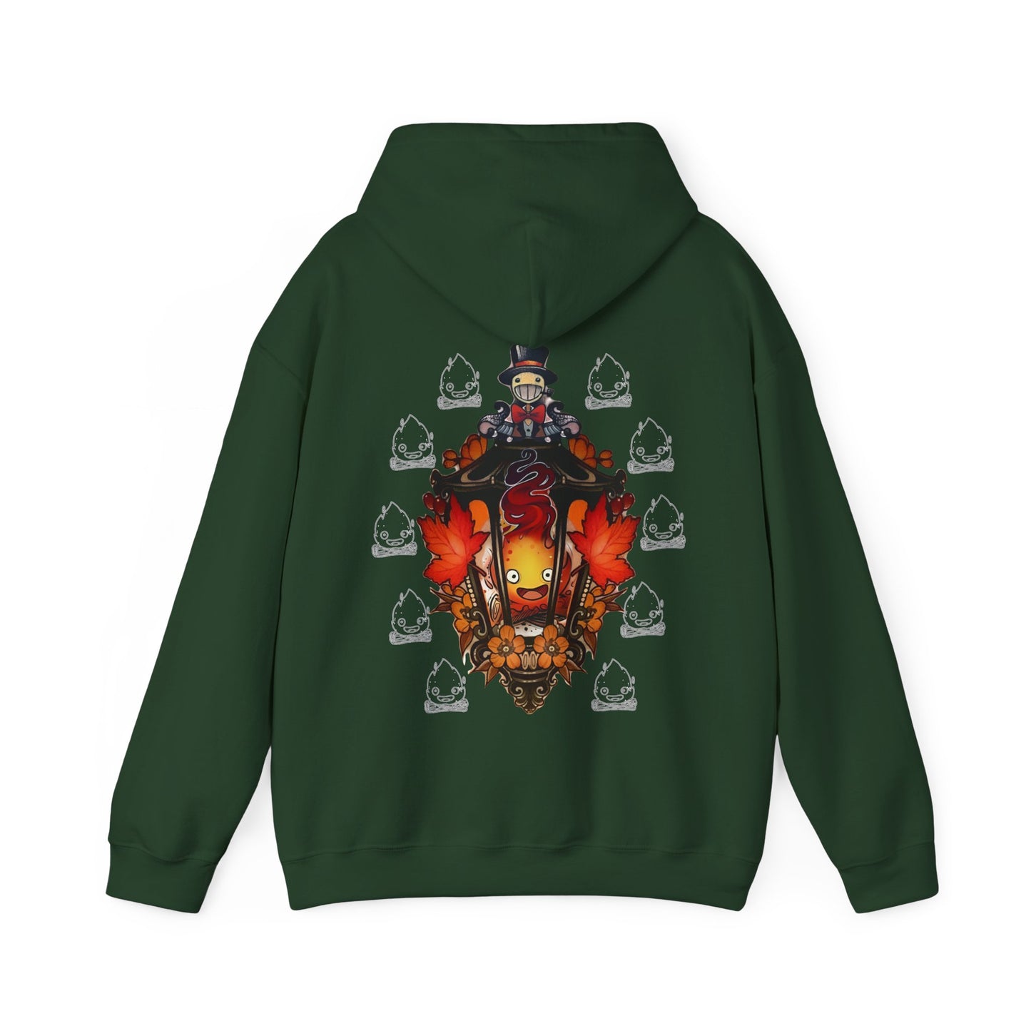 Calcifer Hoodie | Howl’s Moving Castle Back Print | 100% Cotton Studio Ghibli Sweatshirt
