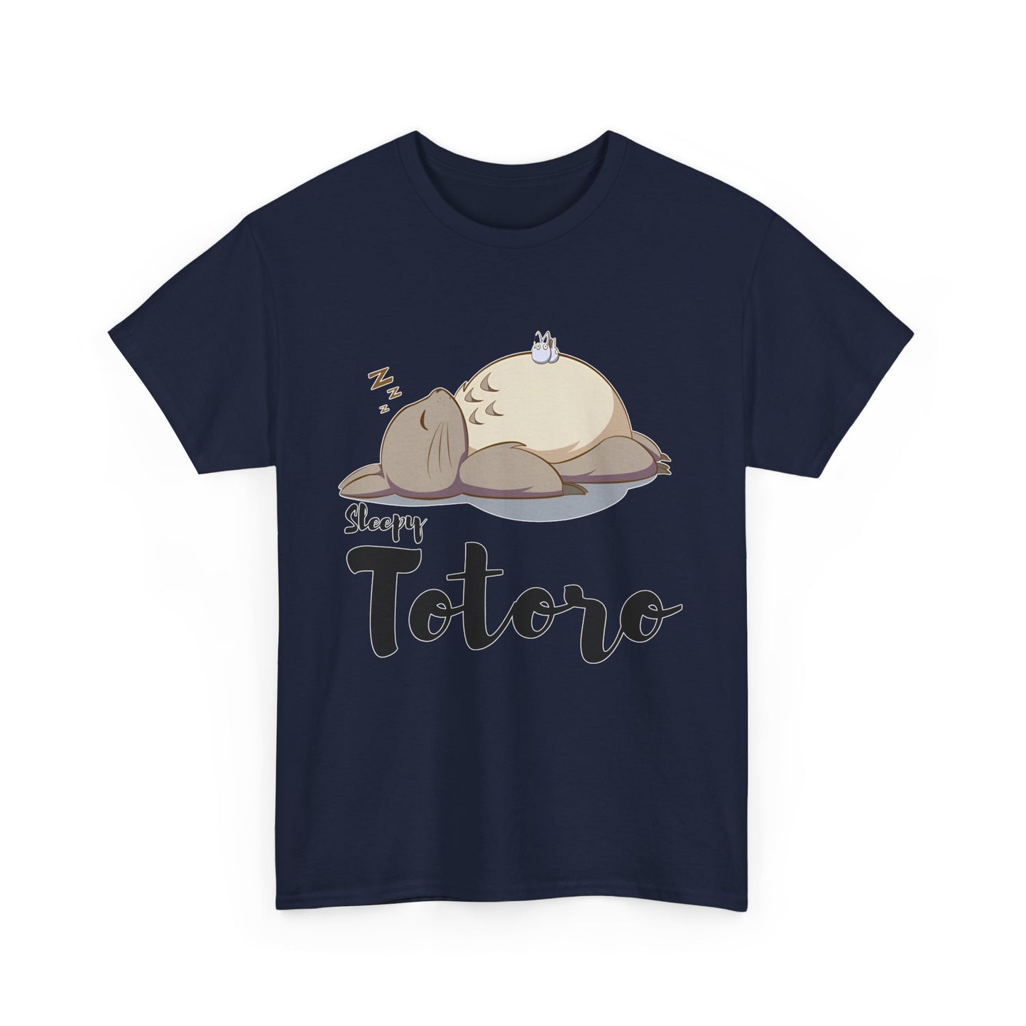 Sleepy Totoro T-Shirt – 100% Cotton Ghibli Tee for Cozy Anime Fans