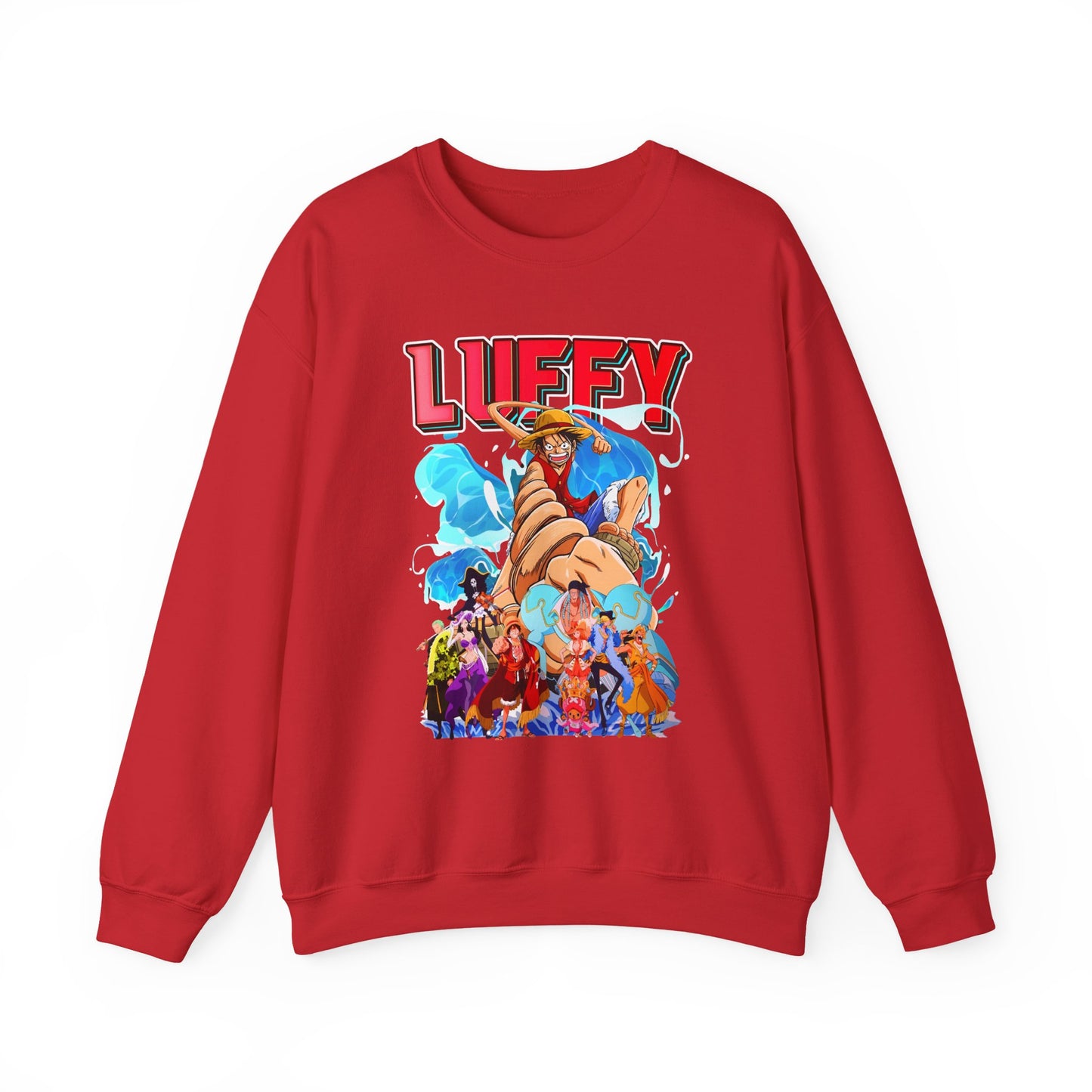 Luffy and Friends One Piece Sweatshirt – 100% Cotton Anime Crew Pullover