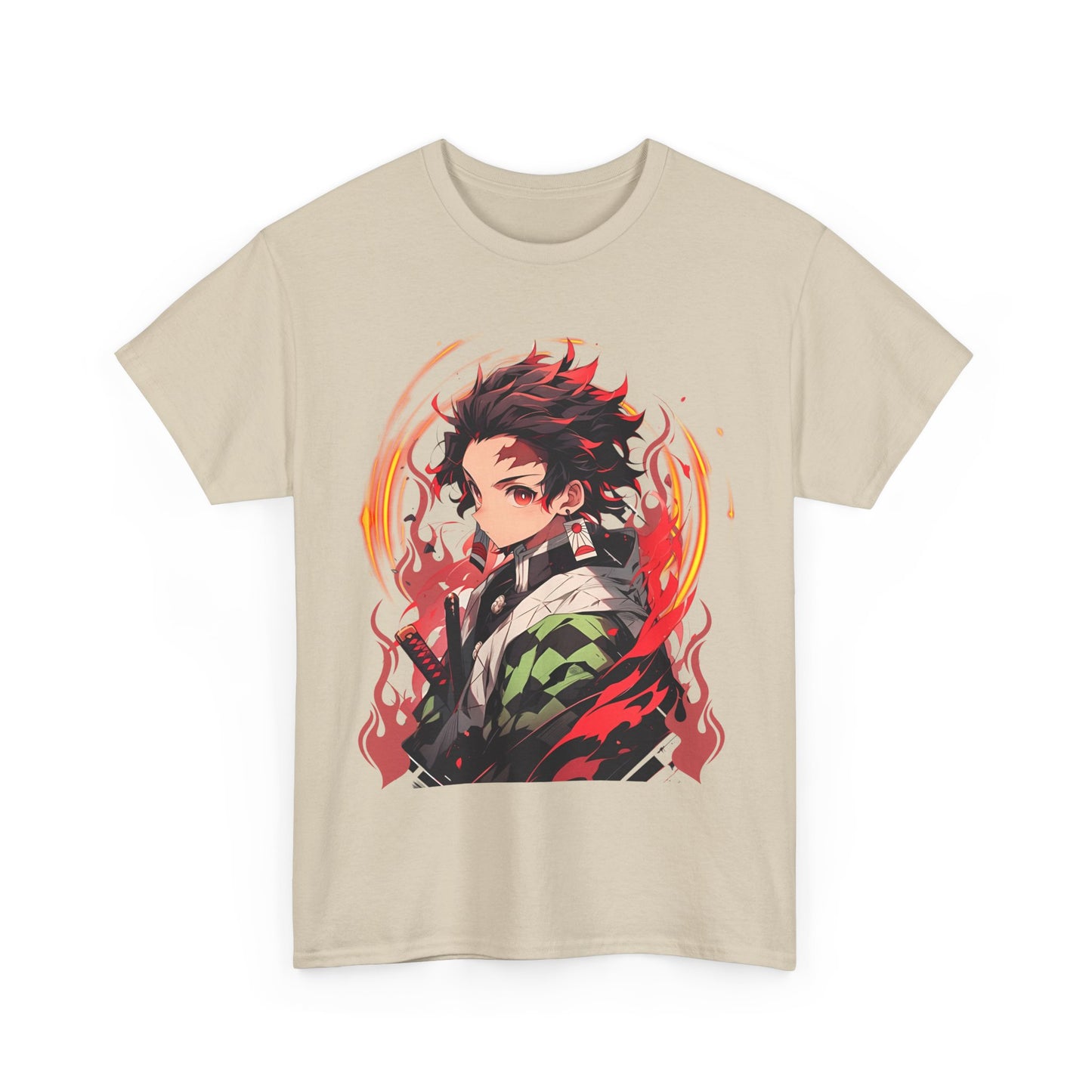 Tanjiro Kamado Demon Slayer T-Shirt – 100% Cotton Anime Tee for Kimetsu no Yaiba Fans