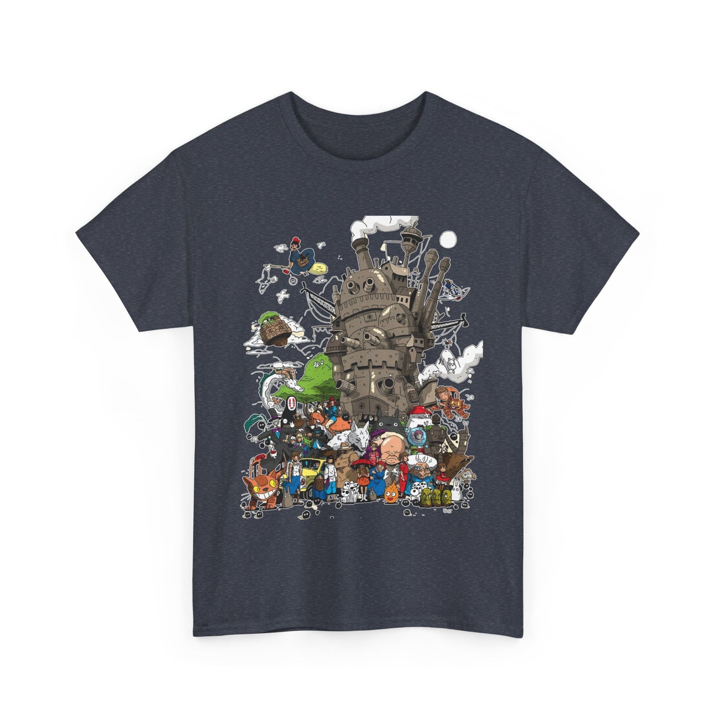 All Ghibli Characters T-Shirt – 100% Cotton Anime Fan Tee