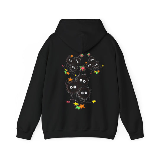 Soot Sprites Fantasy Back Print Hoodie – 100% Cotton Anime Hoodie Inspired by Studio Ghibli