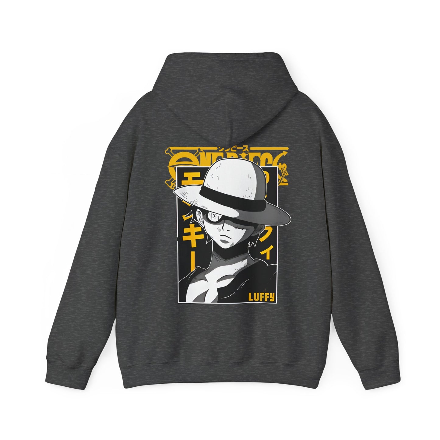 Luffy One Piece Back Print Hoodie – 100% Cotton Anime Sweatshirt for True Fans