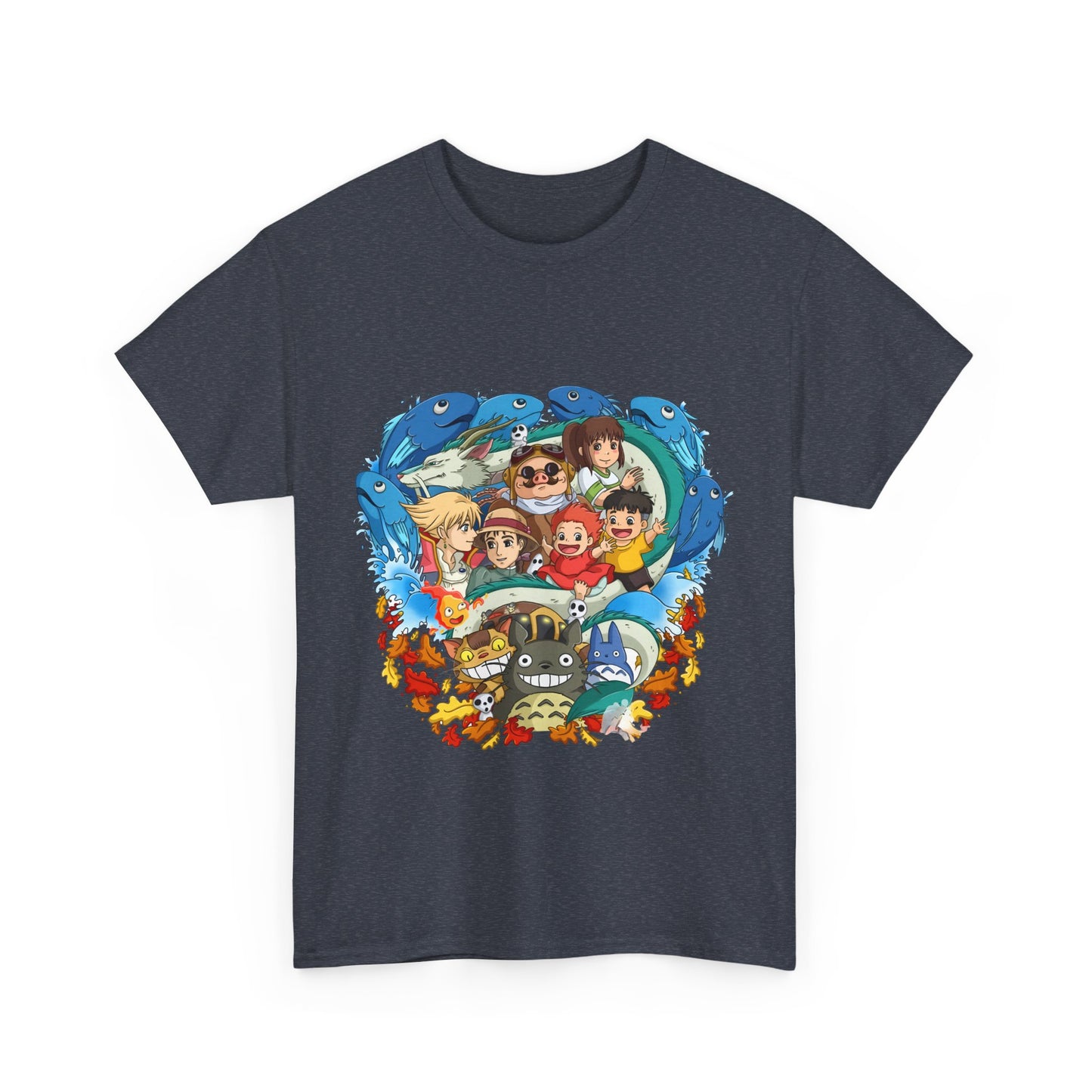 Studio Ghibli Characters T-Shirt – 100% Cotton Anime Tee for Ghibli Fans