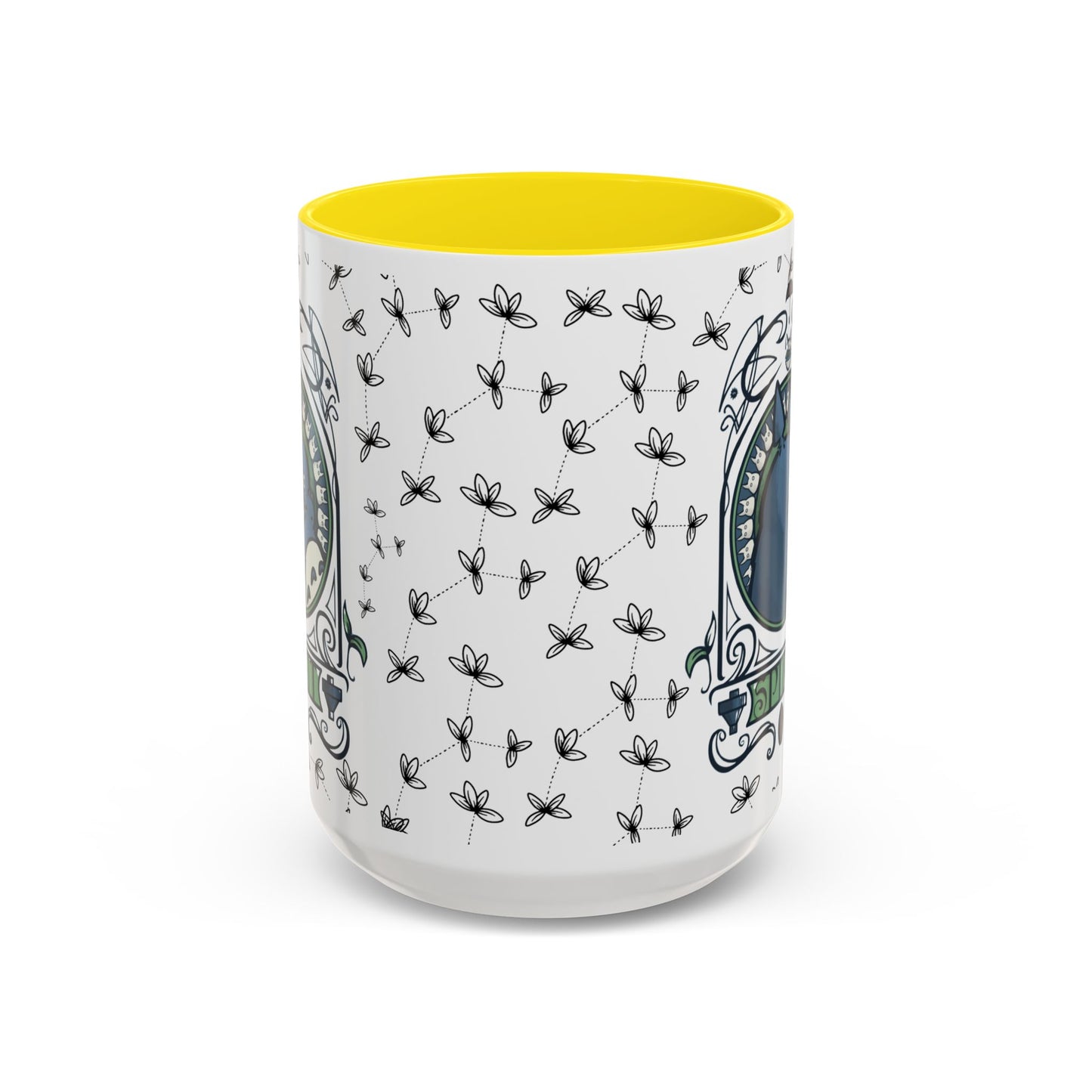 Totoro Spirited Ghibli Accent Handle Mug – 11oz & 15oz Anime Cup – Studio Ghibli Coffee Gift