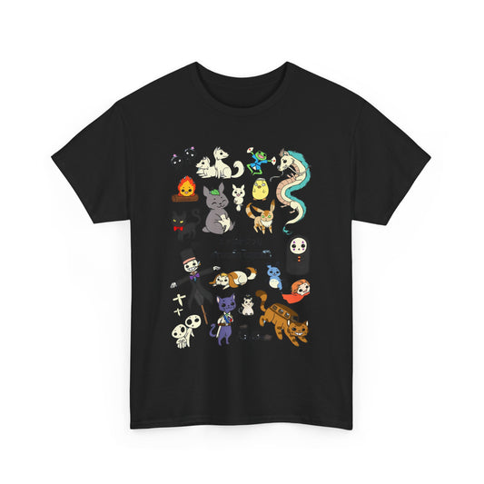 Studio Ghibli Chibi Shirt – Cute Anime Cotton Tee for Ghibli Fans