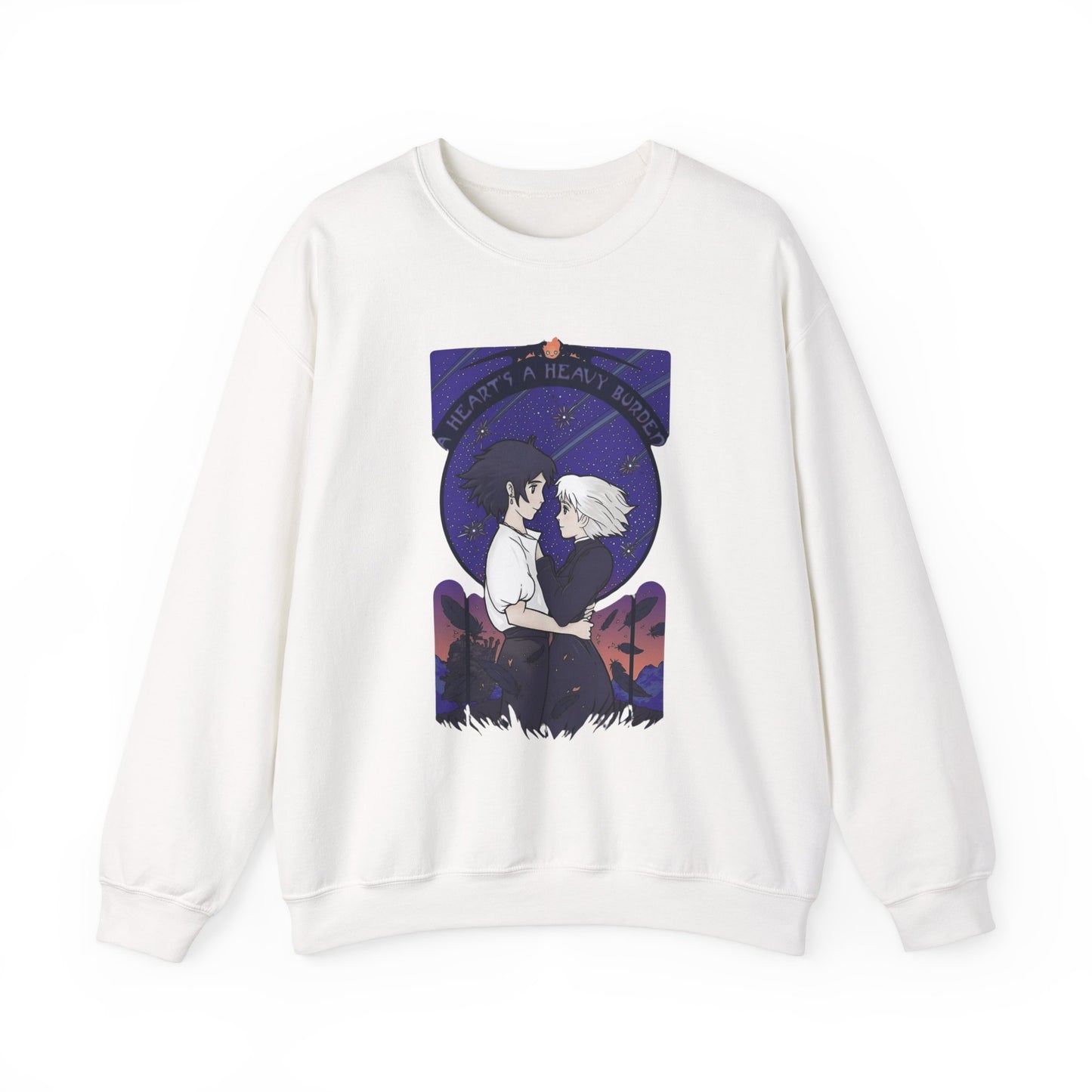 Howl and Sophie Couple Sweatshirt – 100% Cotton Studio Ghibli Pullover from Howl’s Moving Castle