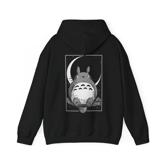 Totoro Night Dreams Back Print Hoodie – 100% Cotton Studio Ghibli Sweatshirt for Anime Lovers