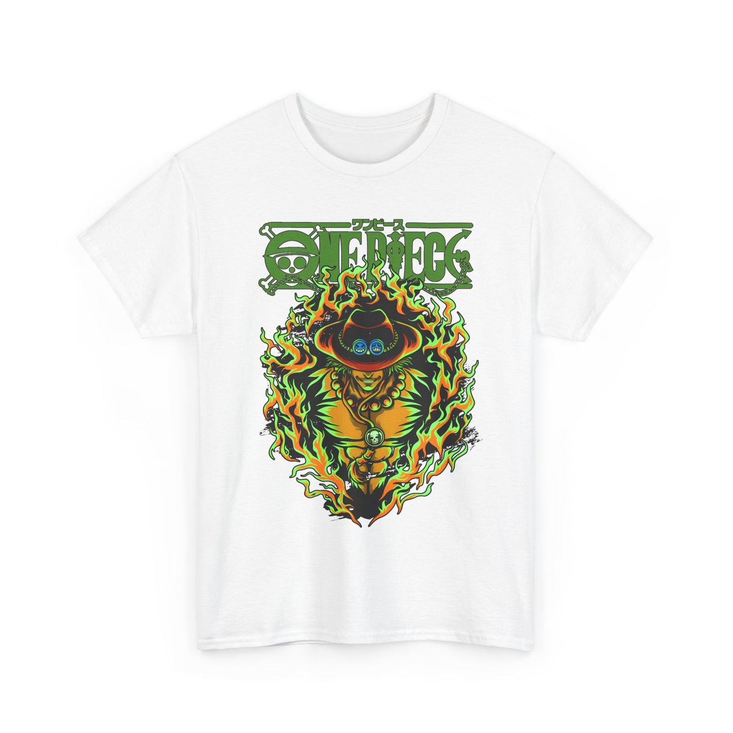 Portgas D. Ace One Piece T-Shirt – 100% Cotton Anime Tee for Fire Fist Fans