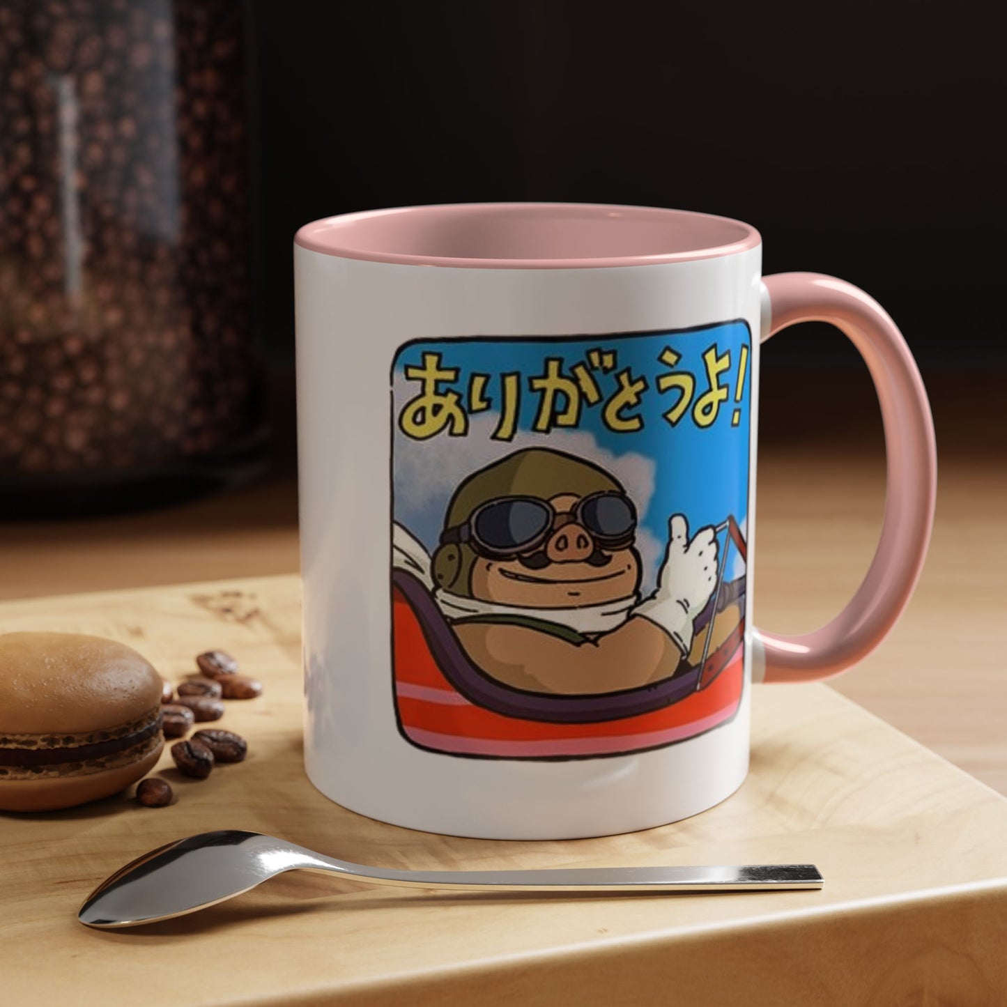 Porco Rosso Tribute Accent Mug – Studio Ghibli Anime Coffee Cup – 11oz & 15oz Ceramic Gift