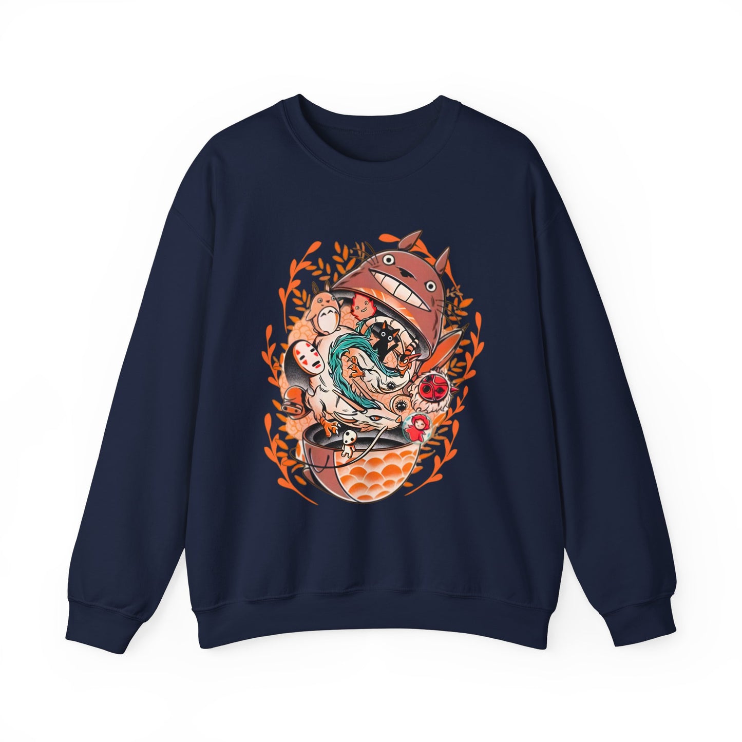 Totoro Matryoshka Ghibli Sweatshirt – Cozy 100% Cotton Anime Pullover for Studio Ghibli Fans