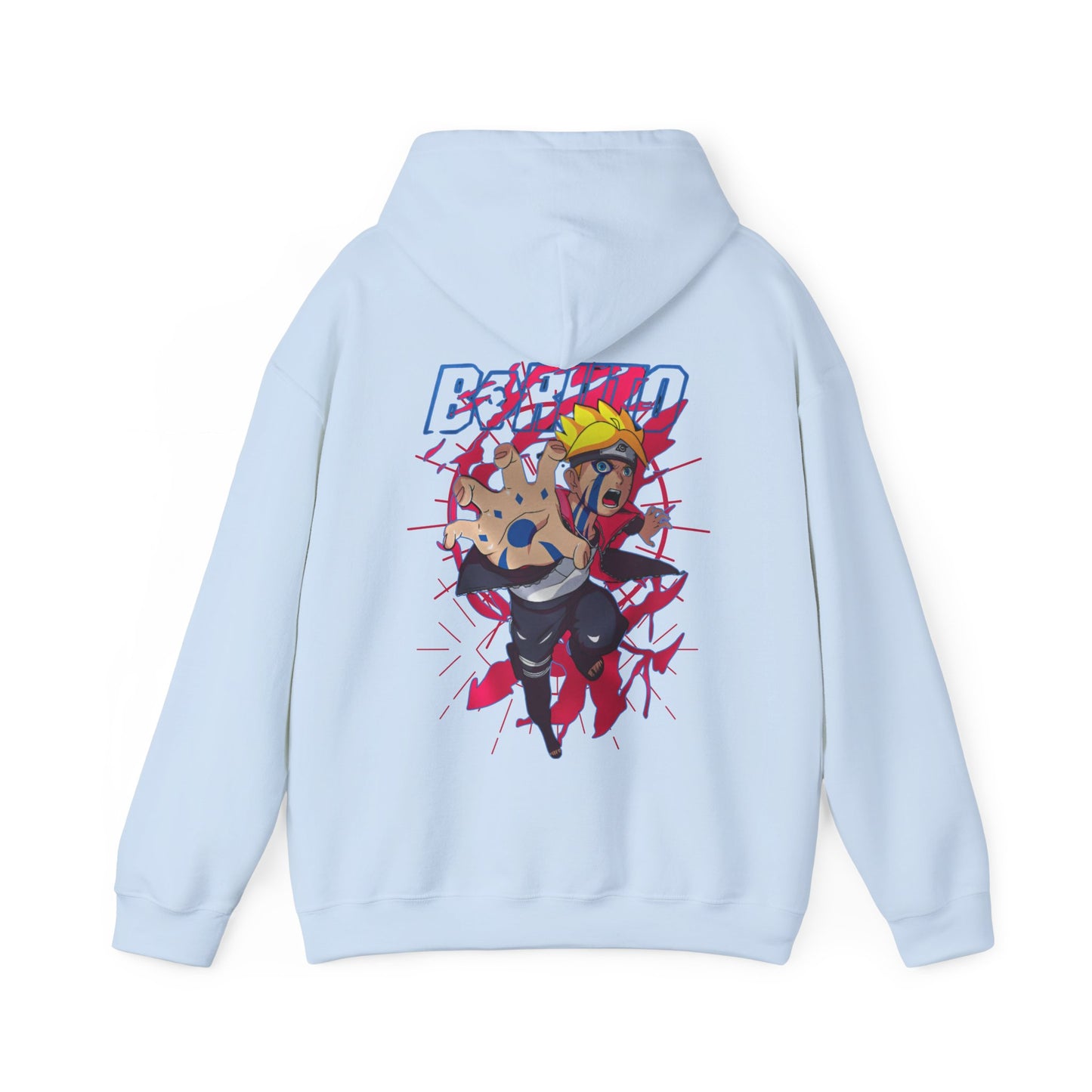 Boruto Naruto Next Generations Back Print Hoodie – 100% Cotton Anime Hoodie for Boruto Fans