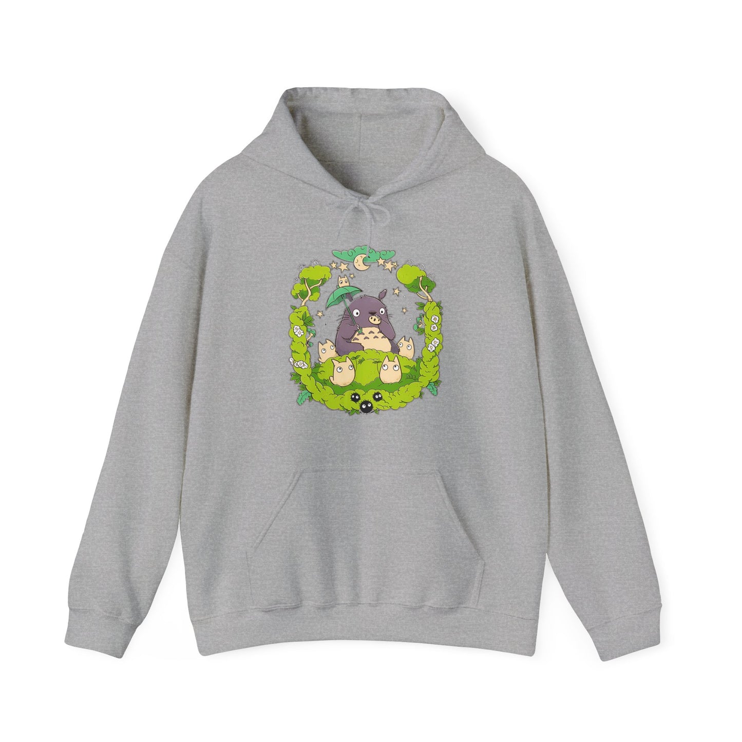 Totoro Forest Magic Hoodie – 100% Cotton Studio Ghibli Hoodie Inspired by My Neighbor Totoro