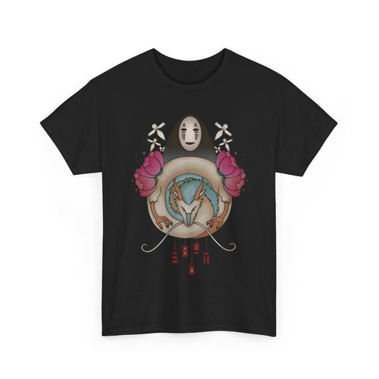 Spirited Away Decor T-Shirt 100% Cotton Studio Ghibli Anime Graphic Tee
