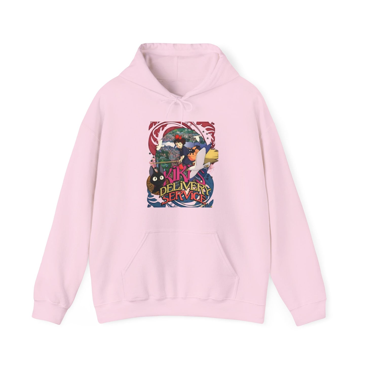 Kiki's Delivery Service Art Hoodie – 100% Cotton Studio Ghibli Anime Pullover for Fans