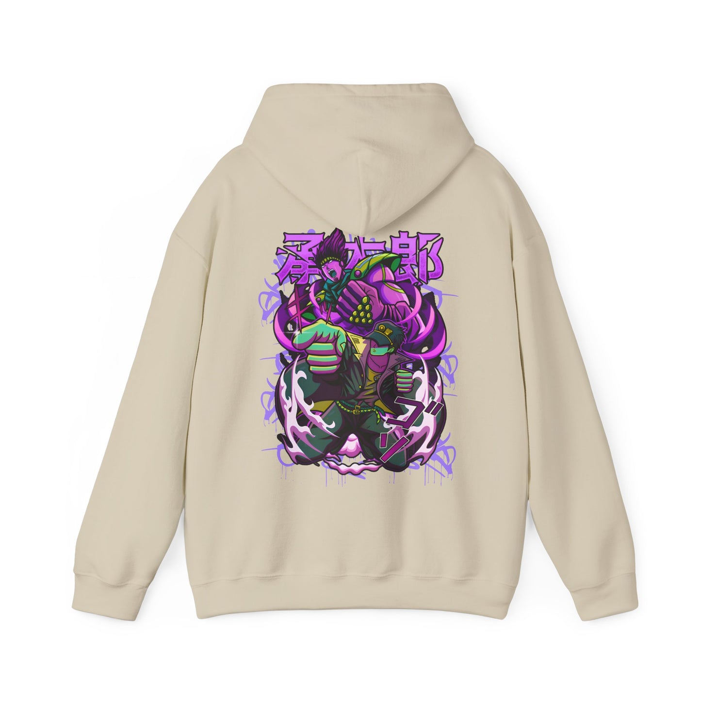 JoJo's Bizarre Adventure Back Print Hoodie – 100% Cotton Anime Hoodie for JoJo Fans
