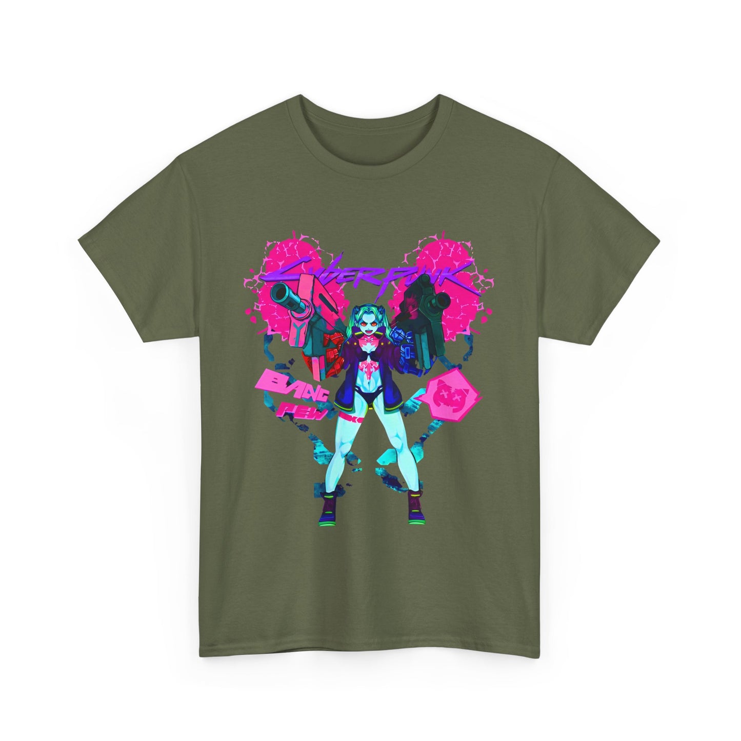 Rebecca Cyberpunk Edgerunners T-Shirt – 100% Cotton Anime Tee Featuring the Iconic Netrunner