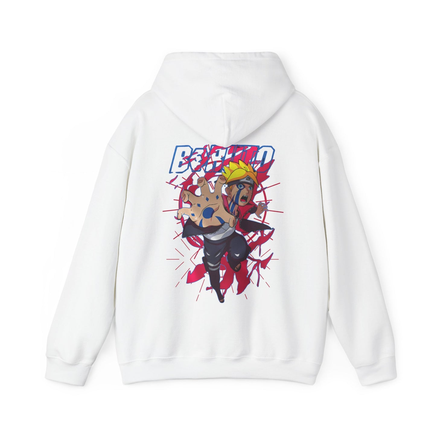 Boruto Naruto Next Generations Back Print Hoodie – 100% Cotton Anime Hoodie for Boruto Fans