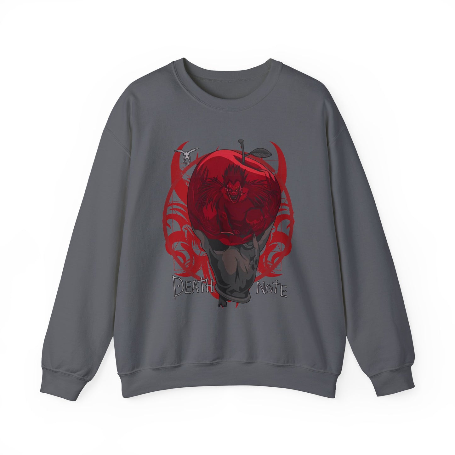 Death Note Apple Sweatshirt – 100% Cotton Anime Pullover Featuring Ryuk’s Red Apple