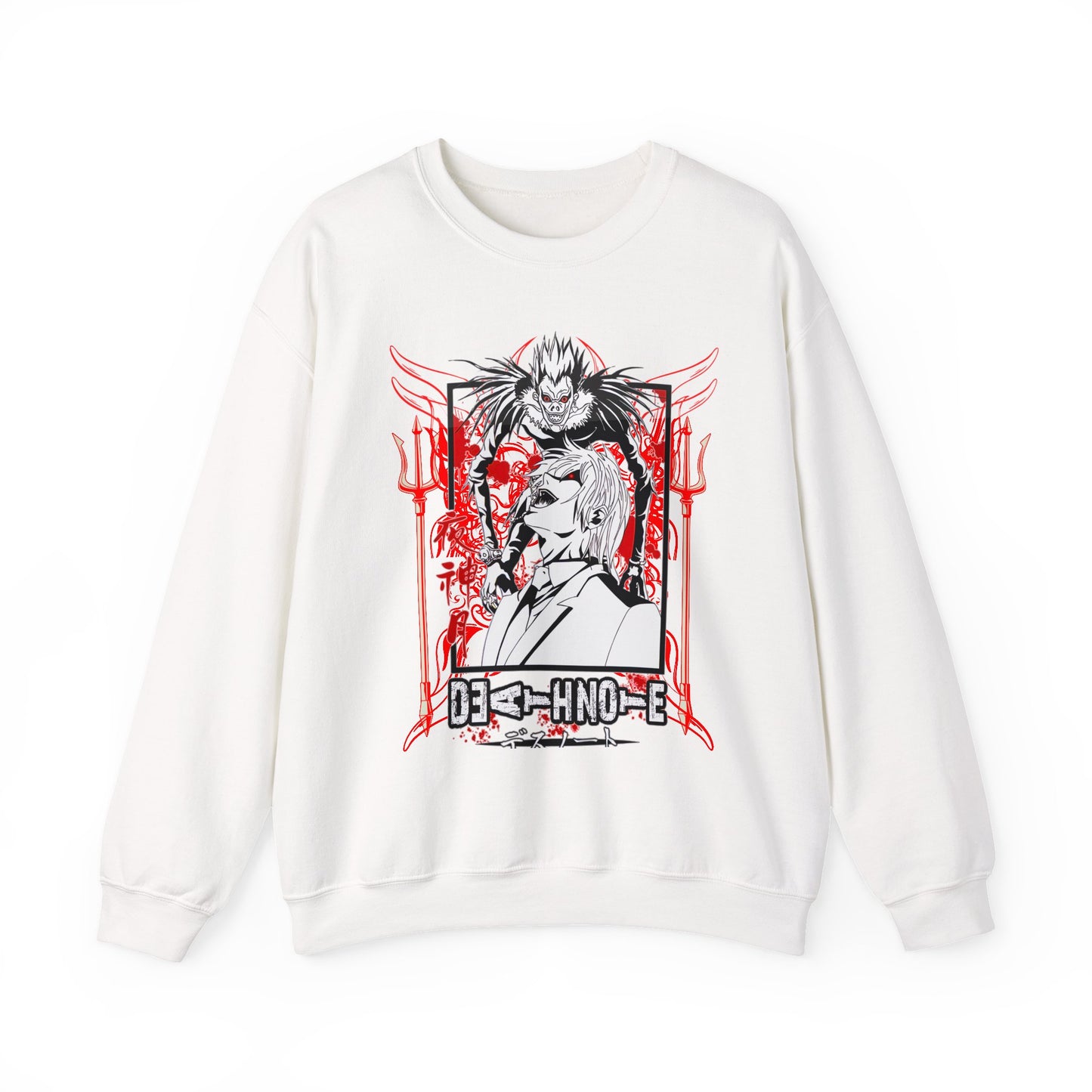 Death Note Anime Sweatshirt – 100% Cotton Pullover Featuring Light, L & Ryuk