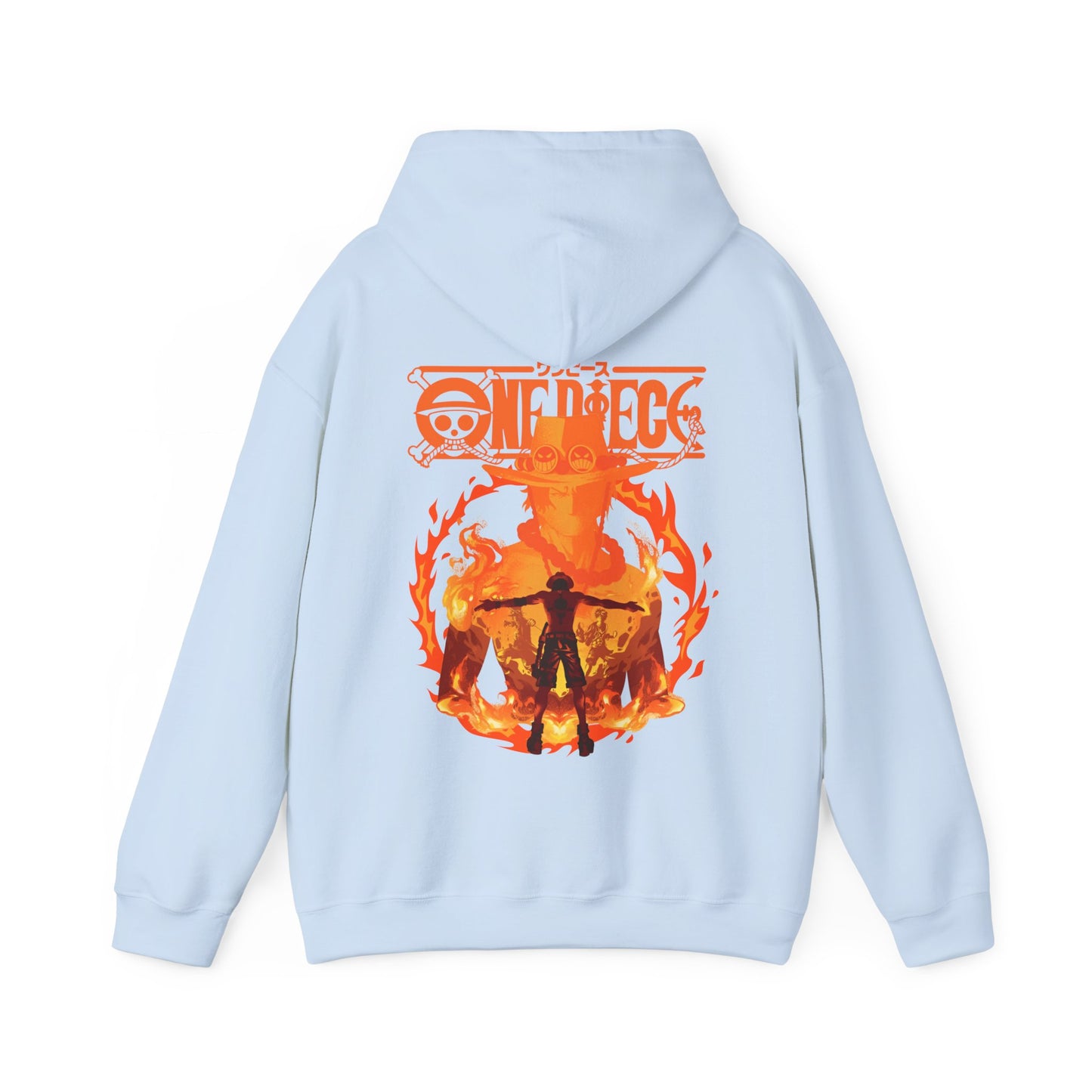 Portgas D. Ace Hoodie 100% Cotton with Back Print – One Piece Anime Hoodie