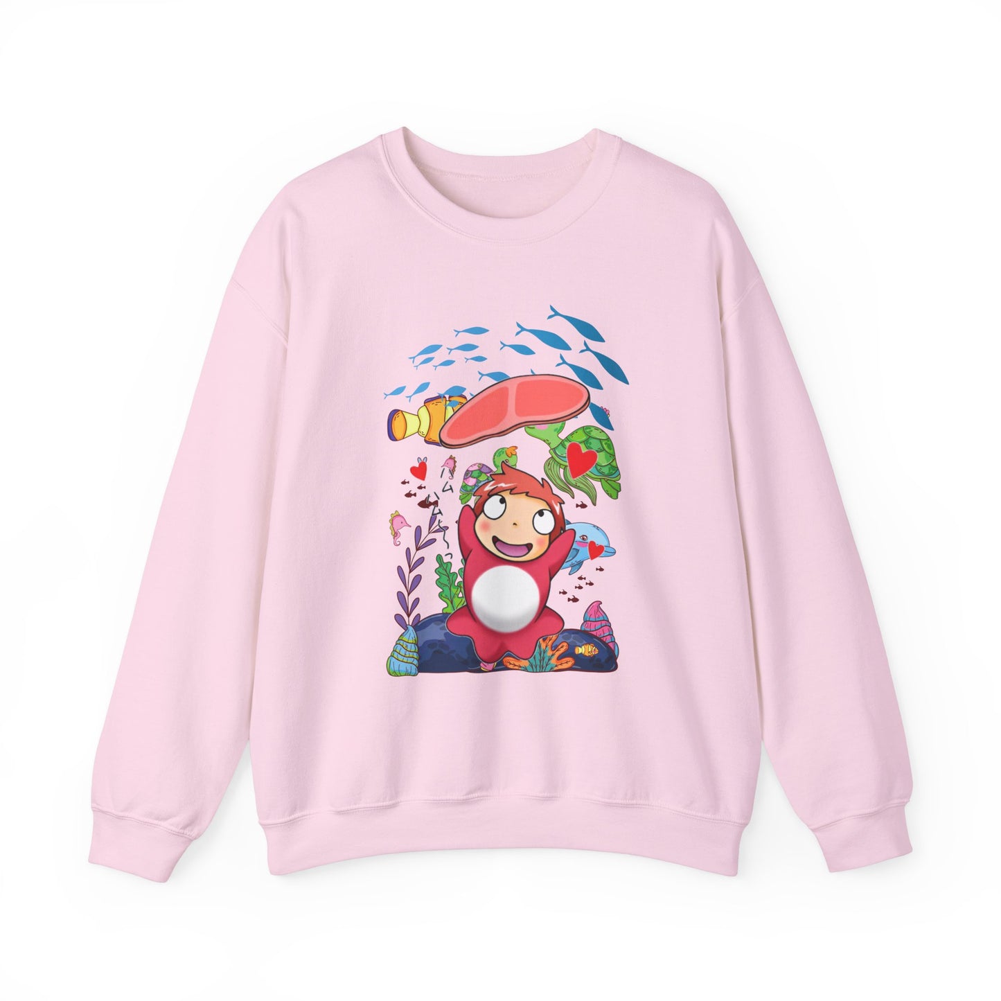 Ponyo Jam Sweatshirt – 100% Cotton Studio Ghibli Pullover for Anime Fans