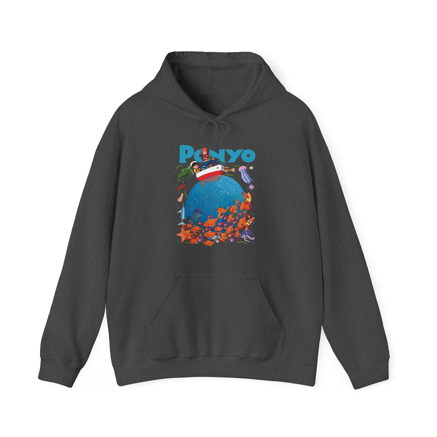 Ponyo and Sosuke Boat Adventure Hoodie – 100% Cotton Studio Ghibli Inspired Pullover