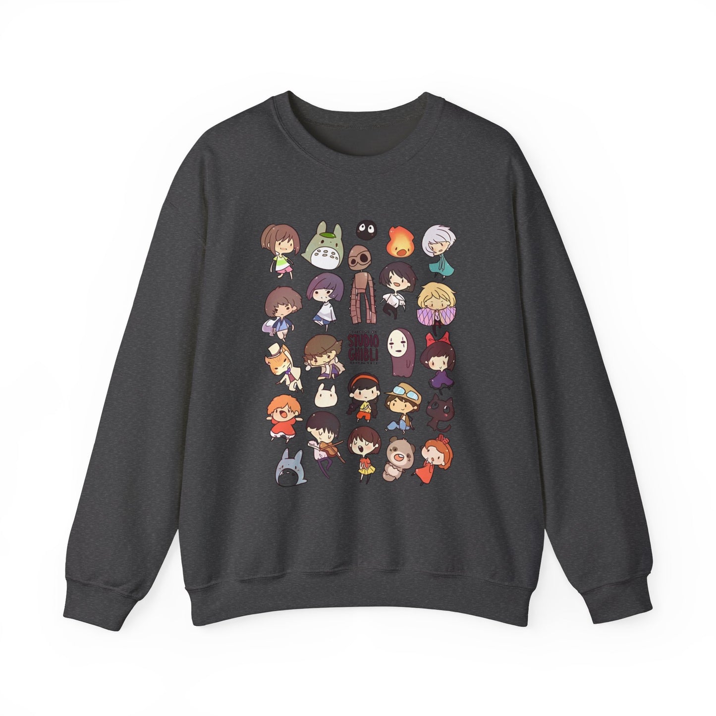 Chibi Studio Ghibli Characters Sweatshirt – 100% Cotton Cozy Anime Pullover for Ghibli Lovers