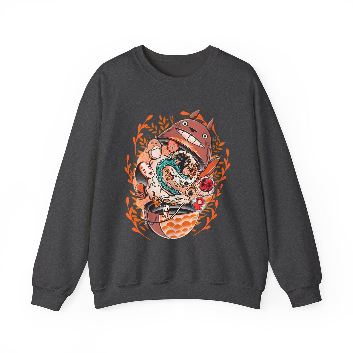 Totoro Matryoshka Ghibli Sweatshirt – Cozy 100% Cotton Anime Pullover for Studio Ghibli Fans
