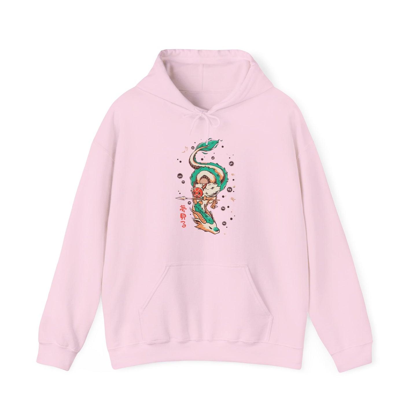 Haku and Princess Mononoke Hoodie – 100% Cotton Studio Ghibli Anime Hoodie for Fans