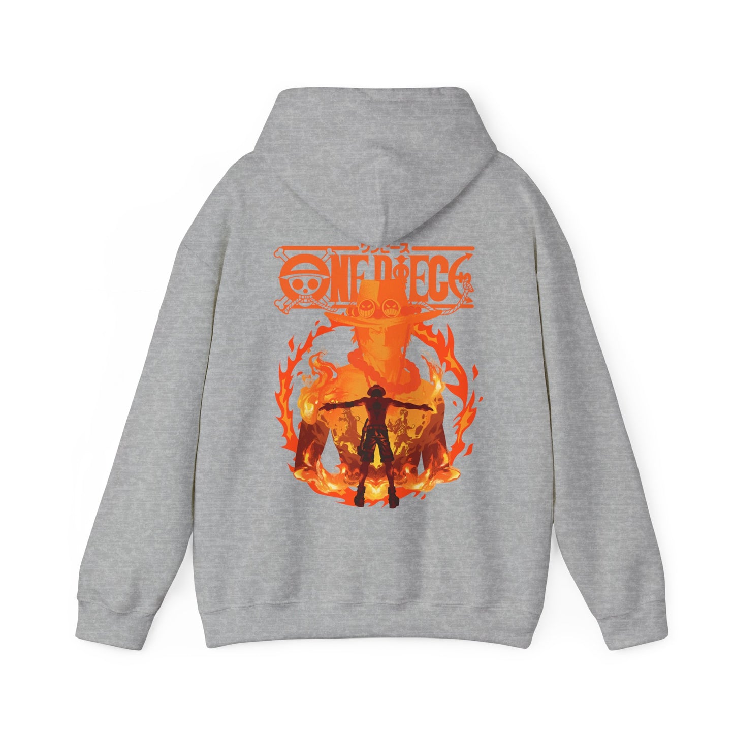 Portgas D. Ace Hoodie 100% Cotton with Back Print – One Piece Anime Hoodie