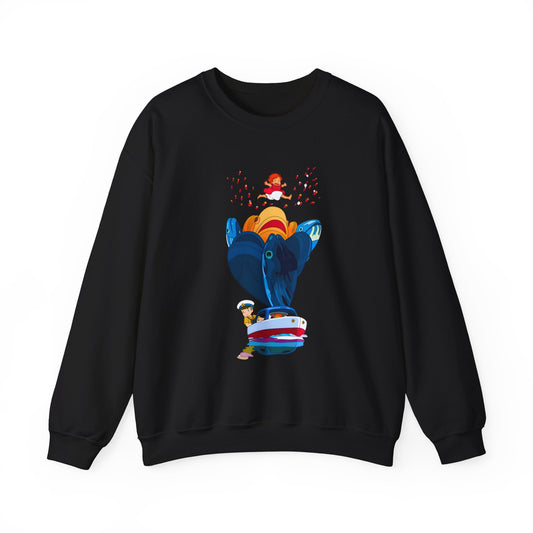Ponyo and Sosuke Sea Dreams Sweatshirt – 100% Cotton Studio Ghibli Anime Pullover
