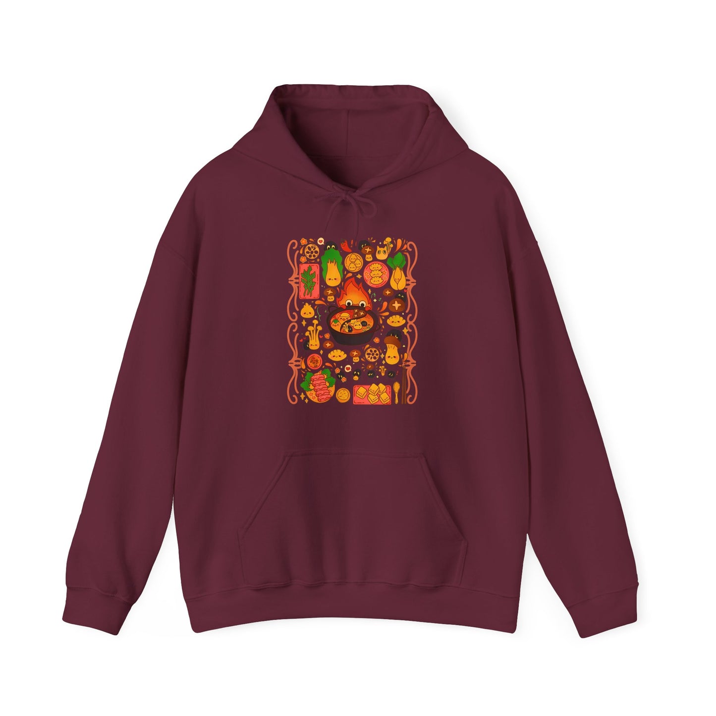 Calcifer Breakfast Hoodie – 100% Cotton Studio Ghibli Hoodie from Howl’s Moving Castle