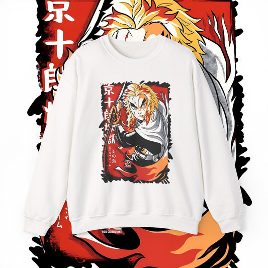 Rengoku Flame Hashira Sweatshirt | Demon Slayer | 100% Cotton Anime Pullover