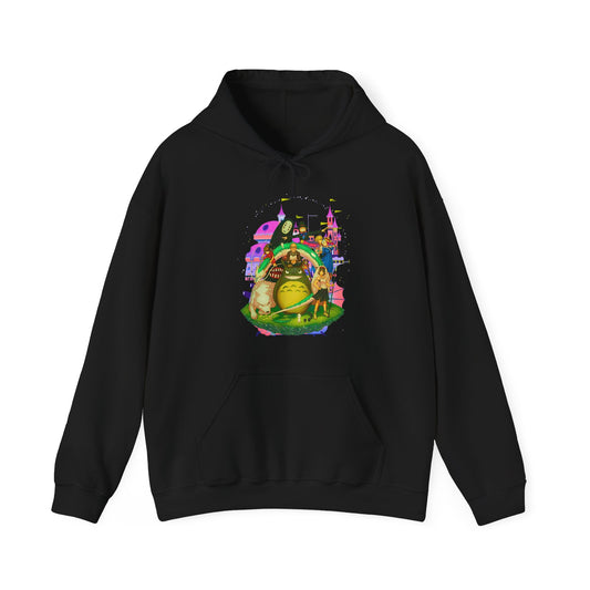 Hayao Miyazaki Characters Hoodie – 100% Cotton Studio Ghibli Anime Pullover