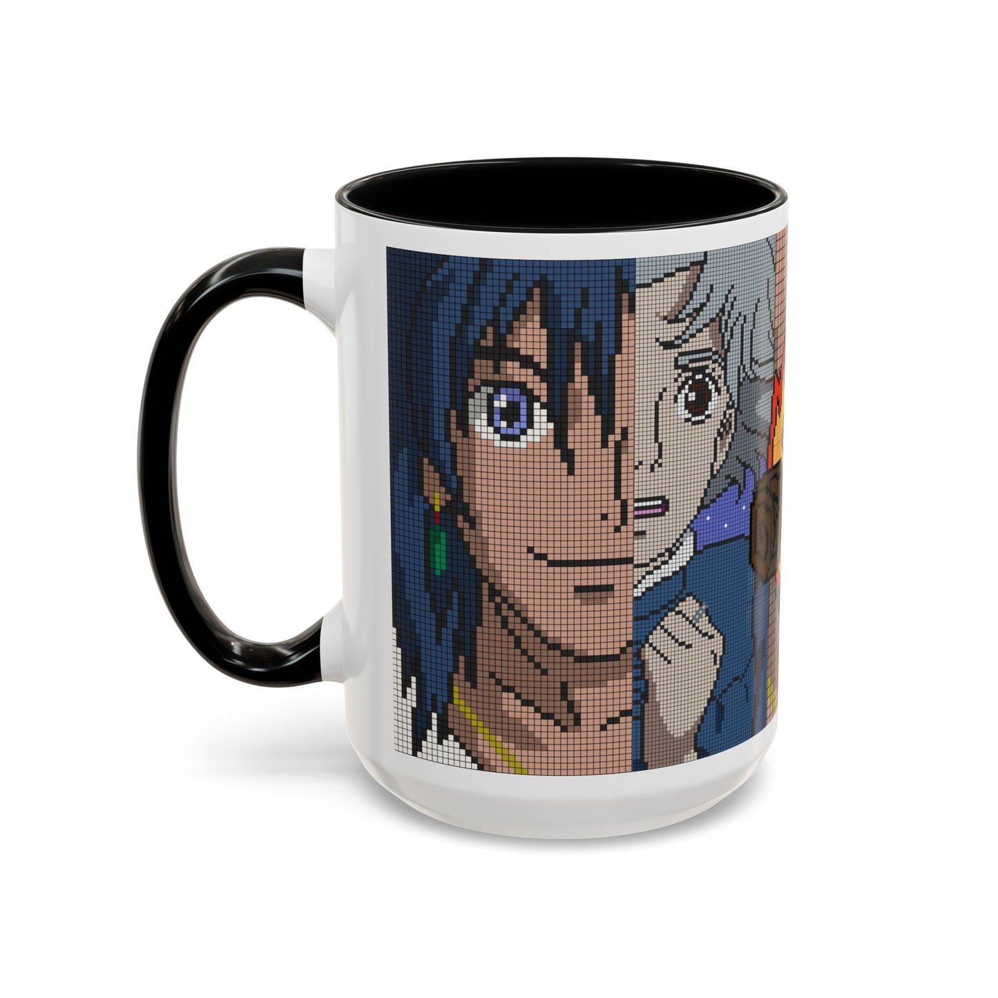 Howl's Moving Castle Pixel Accent Mug – Retro Anime Color Handle Cup 11oz & 15oz – Studio Ghibli Coffee Gift
