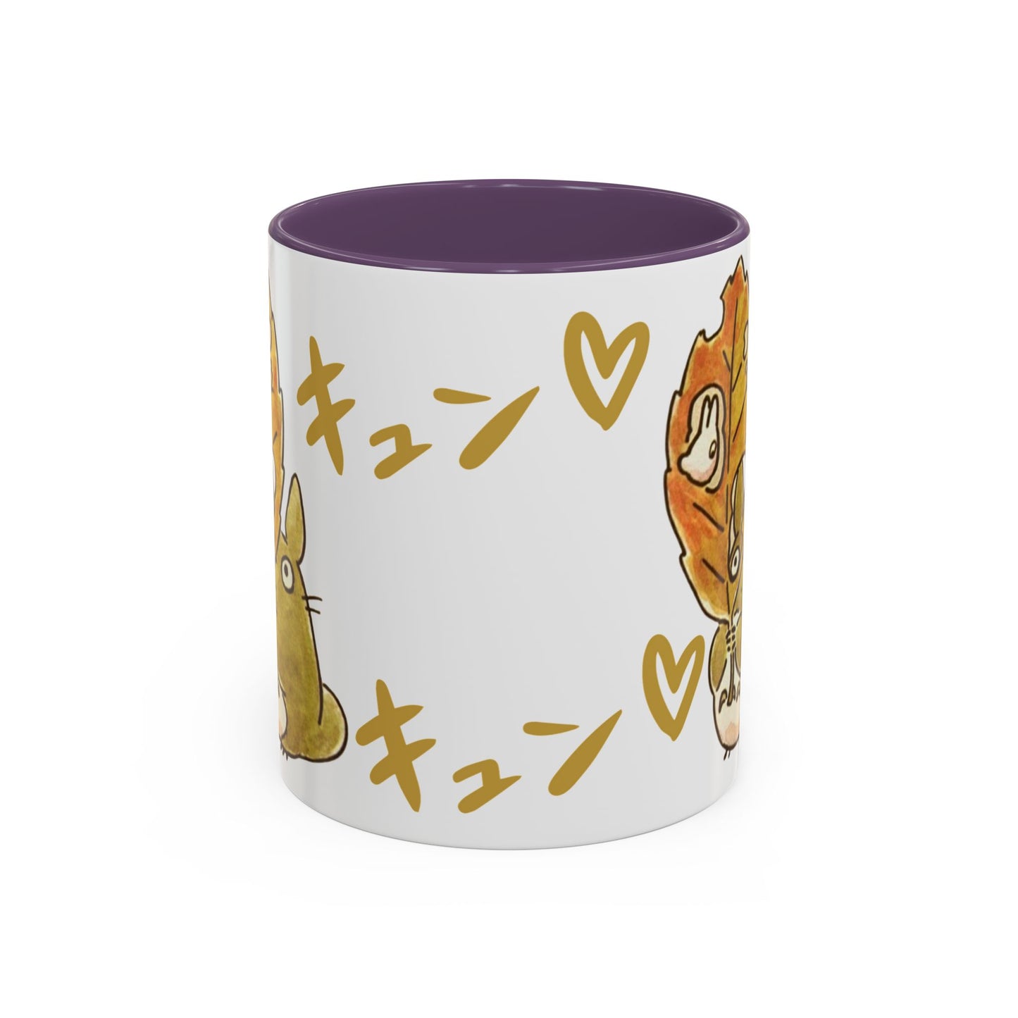 Cute Totoro Accent Mug – Studio Ghibli Color Handle Cup 11oz & 15oz – Kawaii Anime Coffee Mug Gift
