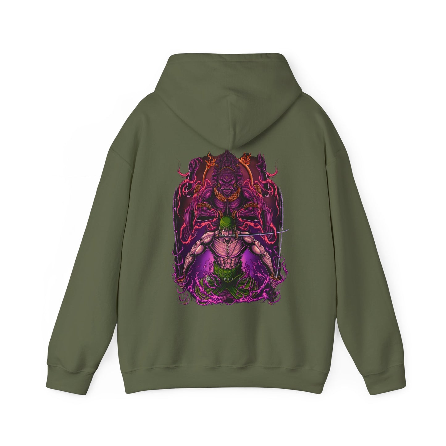 Roronoa Zoro Back Print Hoodie – 100% Cotton One Piece Anime Streetwear