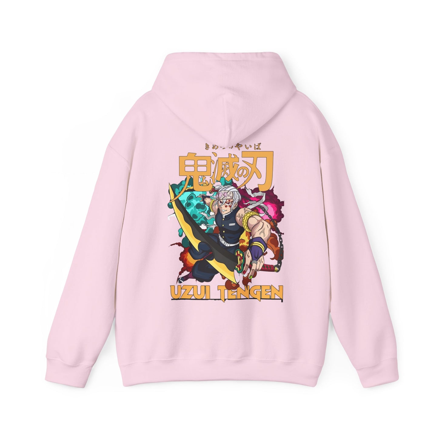 Uzui Tengen Back Print Hoodie – 100% Cotton Demon Slayer Anime Pullover for Kimetsu no Yaiba Fans