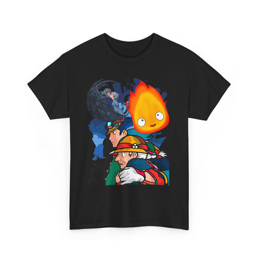 Howl’s Moving Castle T-Shirt 100% Cotton | Studio Ghibli Anime Colors Tee