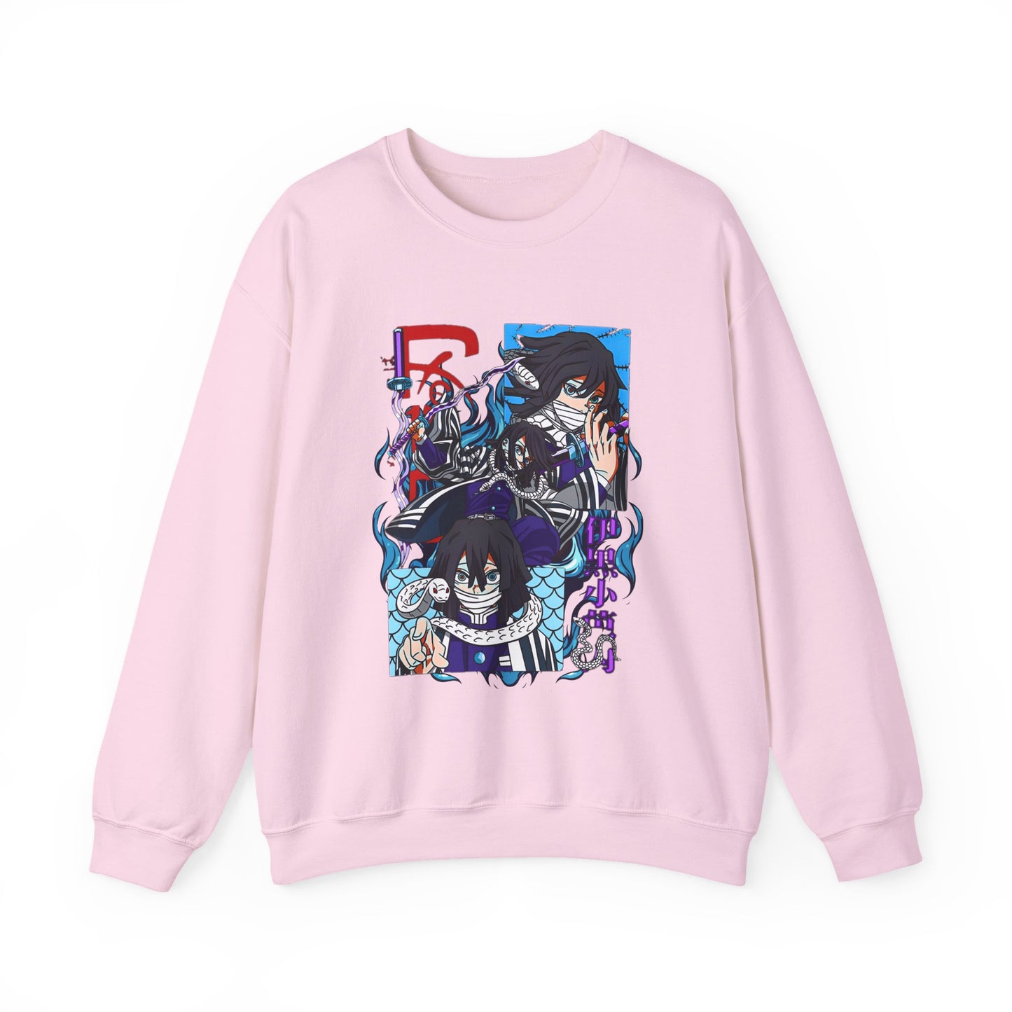Obanai Iguro Demon Slayer Sweatshirt – 100% Cotton Serpent Hashira Anime Pullover