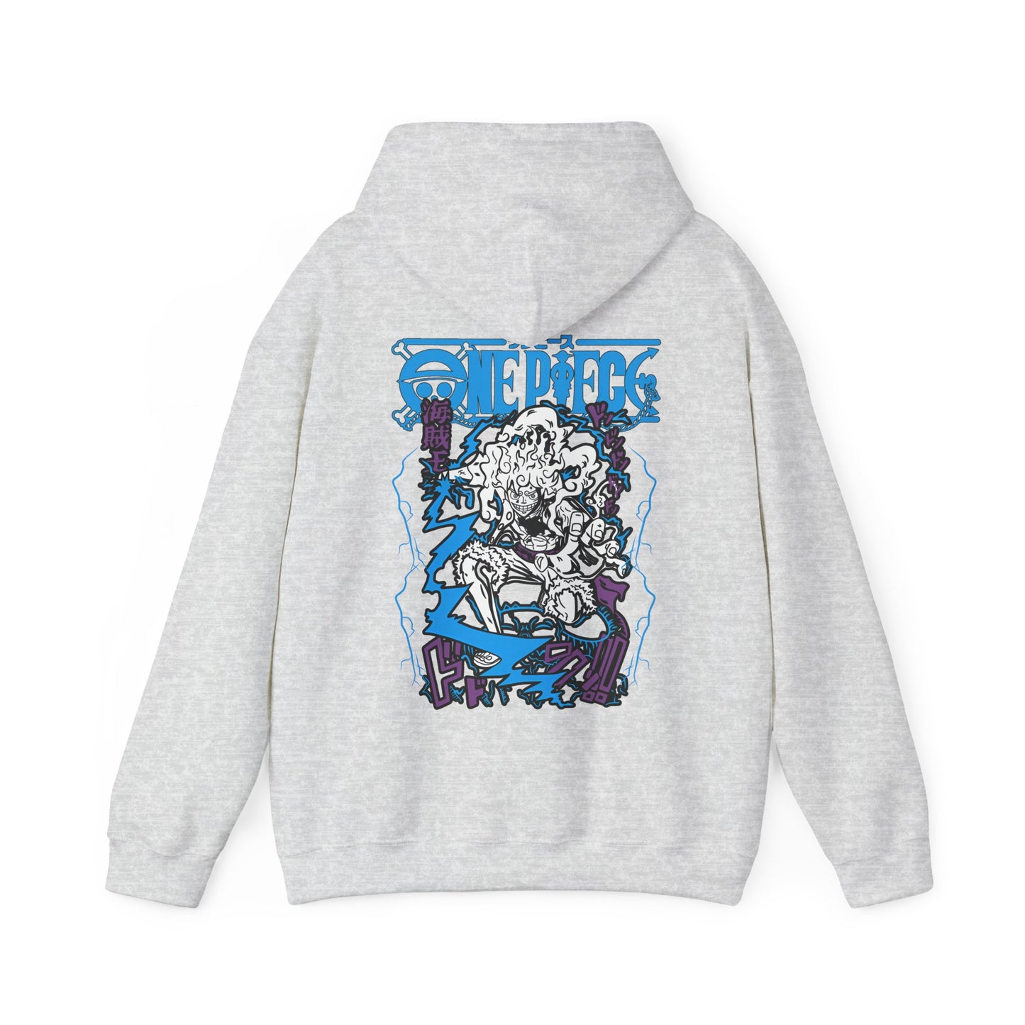 Luffy Gear Back Print Hoodie – One Piece 100% Cotton Anime Hoodie Featuring Gear 5 Design