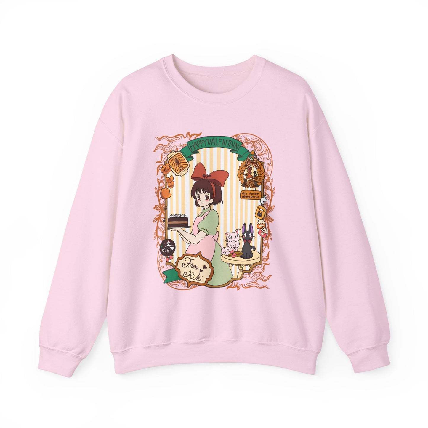 Kiki Happy Studio Ghibli Sweatshirt – 100% Cotton Kiki’s Delivery Service Pullover for Anime Fans