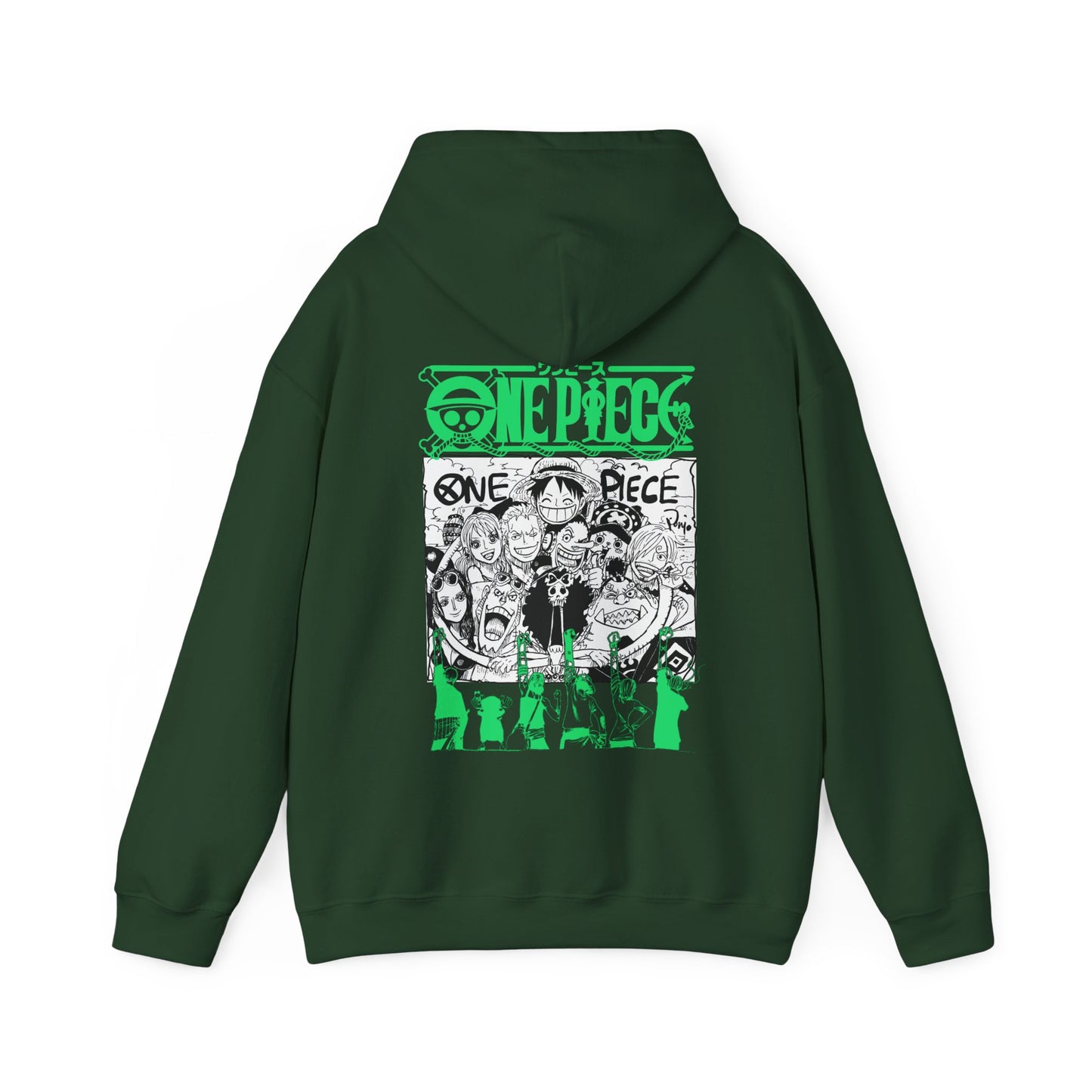 One Piece Characters Back Print Hoodie – 100% Cotton Anime Streetwear