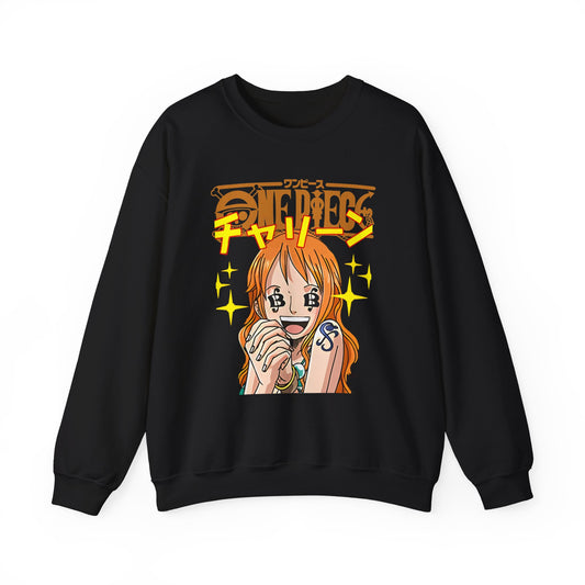 Nami One Piece Sweatshirt – 100% Cotton Anime Pullover for Straw Hat Fans