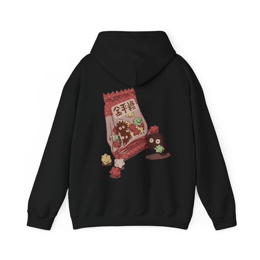 Soot Sprites Candy Back Print Hoodie – 100% Cotton Studio Ghibli Inspired Anime Hoodie
