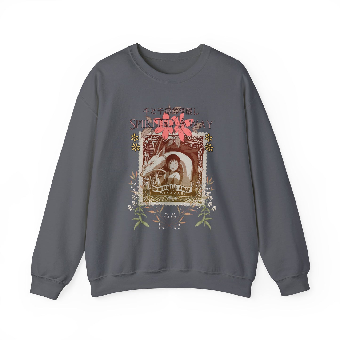 Spirited Away Philately Sweatshirt – 100% Cotton Stamp-Inspired Anime Pullover for Studio Ghibli Fans