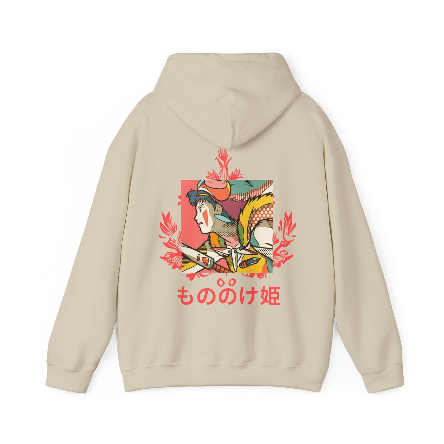 Princess Mononoke Hoodie with Back Print – 100% Cotton Studio Ghibli Inspired Pullover
